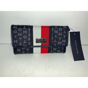 Tommy Hilfiger Women's Logo Checkbook Wallet Clutch Bag (Multicolored)